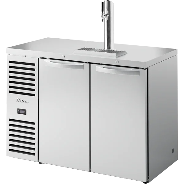 True TDR48-RISZ1-L-S-SS-1 | 48" Single Zone Refrigerator w/ 1 Tap & 2 Doors