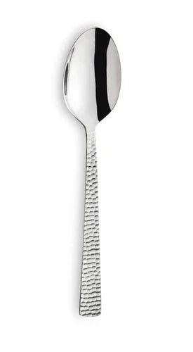 Tableware Cutlery 331923B000345 Dessert Spoon in Stainless Steel with Hammered Finish