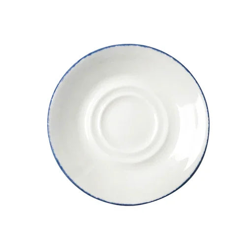 Continental 51RUS007-141 Saucer 5-3/4 in dia Double-Well Round Dapple Blue