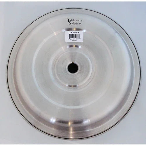 Creative Table CVRSS29-2R Plate Cover with 2 Notches in Stainless Steel
