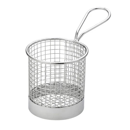 Creative Table F91011 service basket with handle, round wire grid design