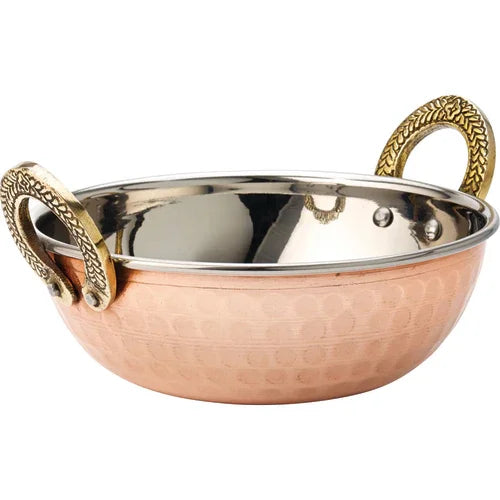 Creative Table F91060 Kadai Dish 11.5 oz round with double handles copper