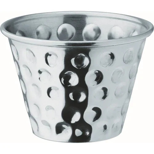 Creative Table F91149 Ramekin, 2.5 oz, hammered stainless steel design