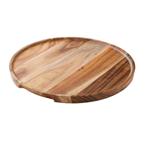 Creative Table JMP940 Platter 12-inch Round Acacia Wood Design
