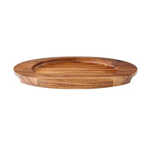 Creative Table JMP950 Serving Board 12x7 Oval Wood with Lipped Design