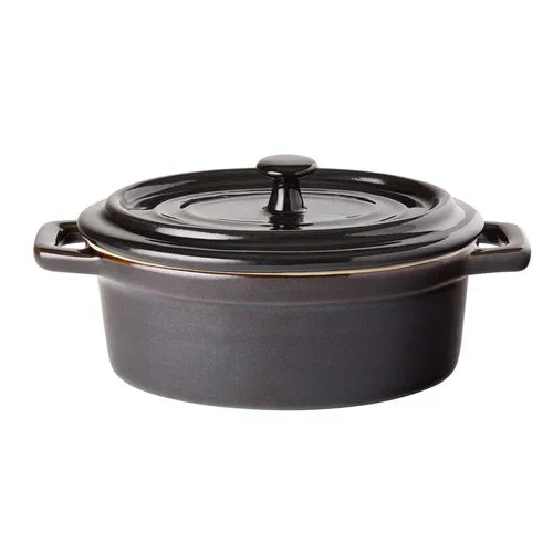 Creative Table M14022 Casserole Dish 12-1/2 oz Oval with Lid and Handles