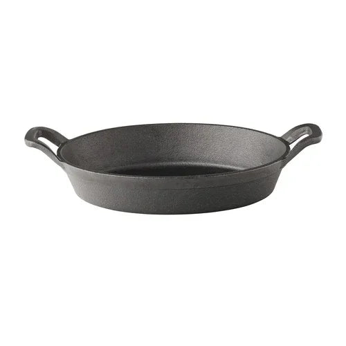 Creative Table MH7003 Au Gratin Dish 38 oz Oval Cast Iron Design