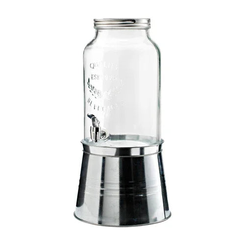 Leone T3022 Big Jar Beverage Dispenser with Screw Top Lid and Spigot