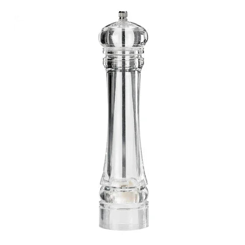 Leone T4201 Salt and Pepper Mill 8 inch Acrylic Transparent Hand Wash
