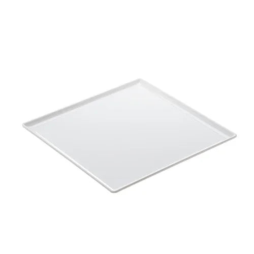 Leone T8423 Square Tray 8x8 Inch Dishwasher Safe Melamine Snow White