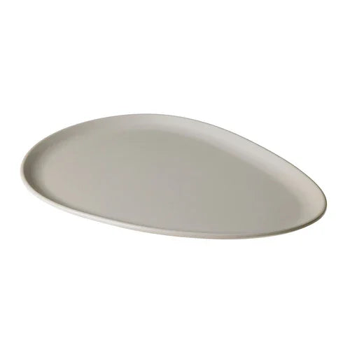 Leone T8503 tray in oval shape, dishwasher safe, melamine material, light grey color