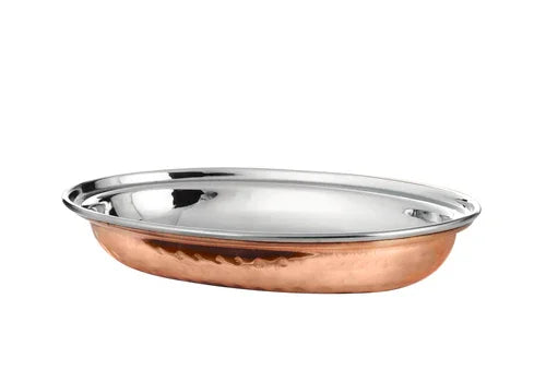 Creative Table TS-F90185 Oval Copper Curry Dish 18.5 x 13 cm