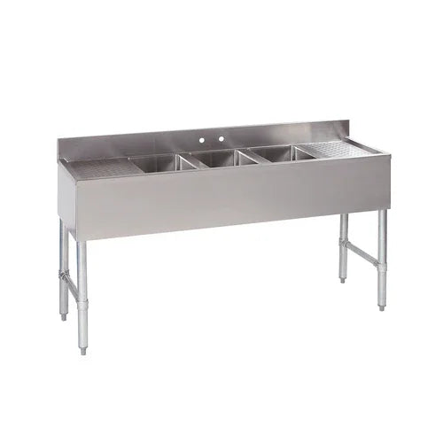 3-Compartment Underbar Sink Unit 60"