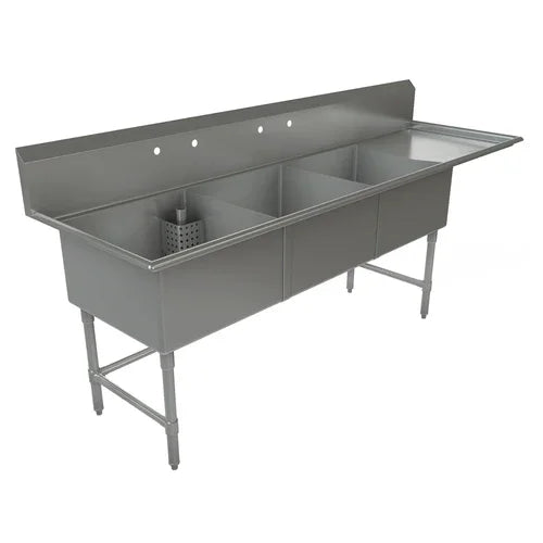 Tarrison TA-CDS324R-KIT 3-Compartment Sink