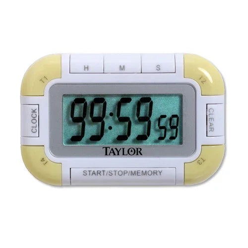 Taylor 5862 Compact Digital Timer with LCD Readout and Clock Feature