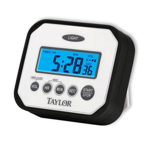 Taylor 5863 digital timer counts up to 24 hours and down