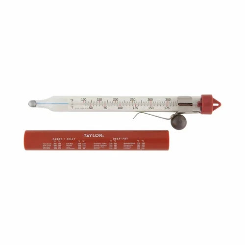 Taylor 5978N Candy and Deep Fry Thermometer 8 in Glass Tube with Safety Cap