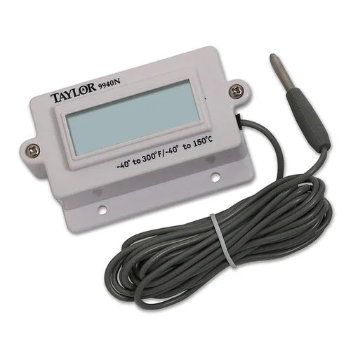 Taylor 9940N digital thermometer panel mount for temperature range -40° to 300°F