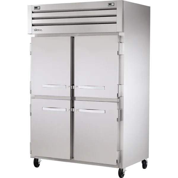 True STR2DT-4HS | SPEC SERIES® | 53" 4-Solid Half Door Reach-In Dual Temperature Refrigerator/Freezer