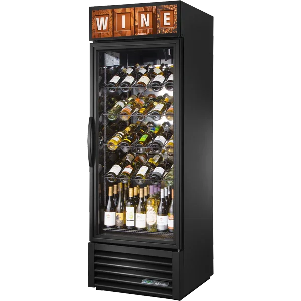 TRUE 27" 1-Glass Door Refrigerated Wine Merchandiser, Bottom Mounted, 20.8 cu. ft. | GDM-23W-HC~TSL01