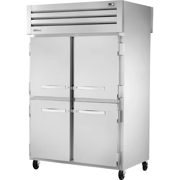 True STA2RPT-4HS-2S-HC | SPEC SERIES® | 53" 4-Solid Half Door Pass-Thru Refrigerator