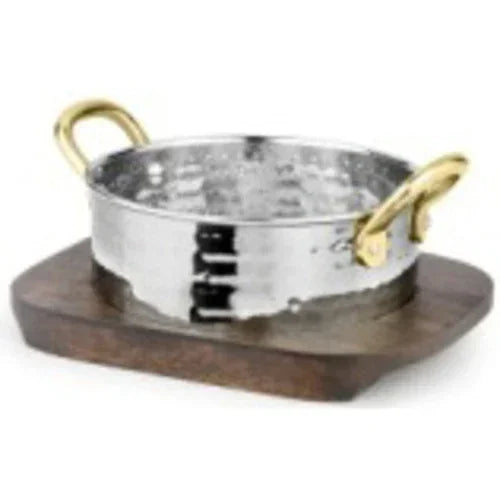 Creative Table TWS-CASHAM14 Casserole 20 oz with Wooden Underliner and Stainless Steel