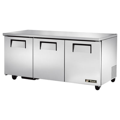 TRUE TUC-72-HC Undercounter Refrigerator with Stainless Steel Doors and PVC Coating