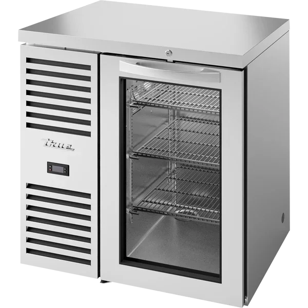 True TBR32-RISZ1-L-S-G-1 | 32" 1-Glass Door Stainless Steel Refrigerator