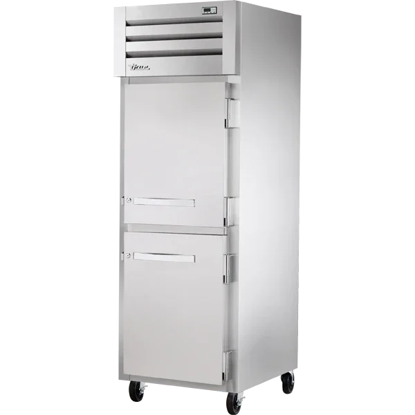 TRUE SPEC SERIES® 28" 2-Solid Half Door Reach-In Heated Cabinet, Stainless Steel Exterior & Interior | STR1H-2HS