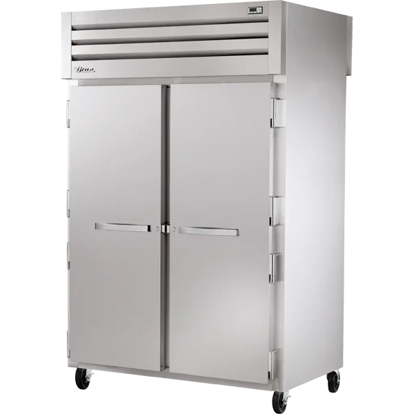 TRUE SPEC SERIES® 53" 2-Solid Door Pass-Thru Refrigerator w/ Solid Rear Doors, Stainless Steel Exterior & Interior, Top Mounted, 50.6 cu. ft. | STR2RPT-2S-2S-HC