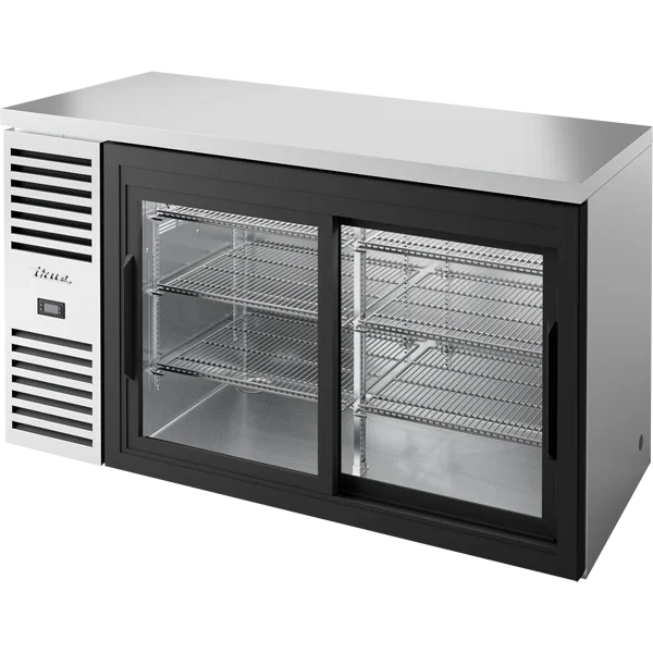 True TBR60-RISZ1-L-S-11-1 | 60" Sliding Glass Reach-In Refrigerator 16 cu. ft.