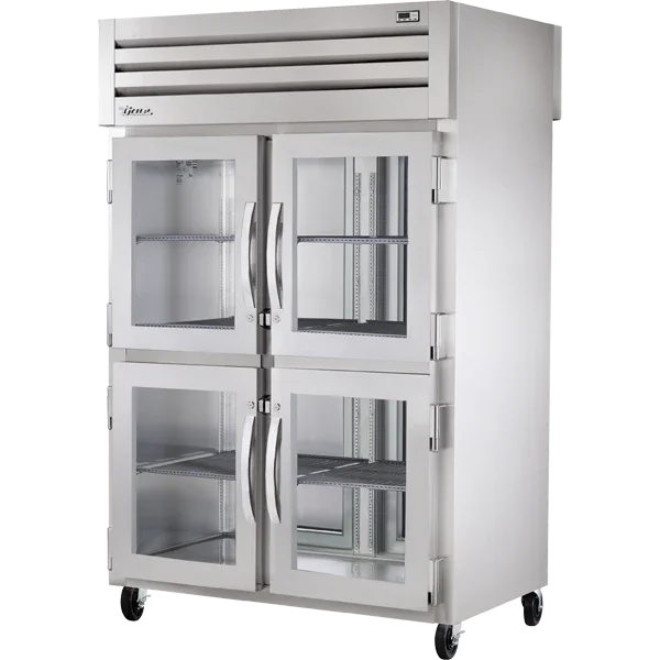 True STG2RPT-4HG-2S-HC | SPEC SERIES® | 53" 4-Glass Half Door Pass-Thru Refrigerator