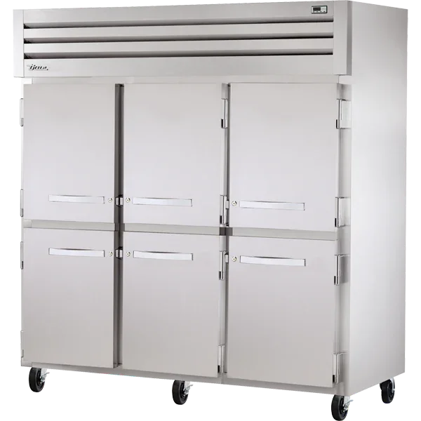 True STA3R-6HS-HC | SPEC SERIES® | 73" 6-Half Door Reach-In Refrigerator  Stainless Steel Exterior  Top Mounted  72.3 cu. ft.