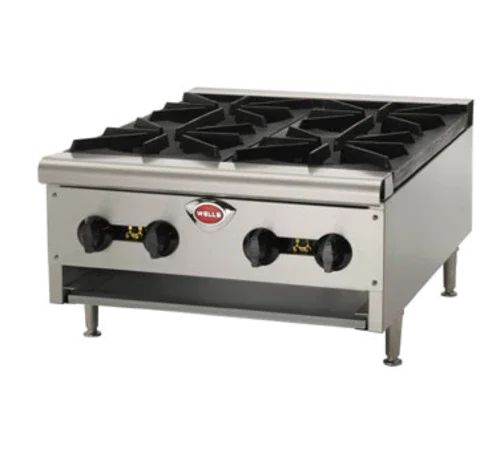 WELLS HDHP-3630G Hotplate with Natural Gas and Six 26,500 BTU Burners