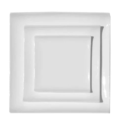 William Fine Bone BCMX.02.19 Square Plate with Curled Edge in China