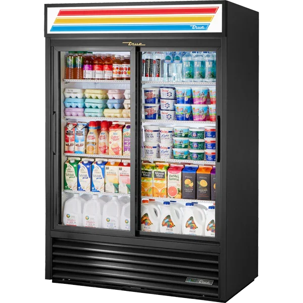 True GDM-47-HC-LD | 54" 2-Door Sliding Glass Merchandiser  Bottom Mounted  44.2 cu. ft.