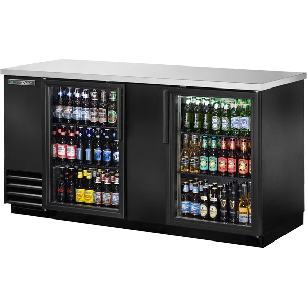 True TBB-3G-HC-LD | 69" 2-Glass Door Cooler  24.4 cu. ft.