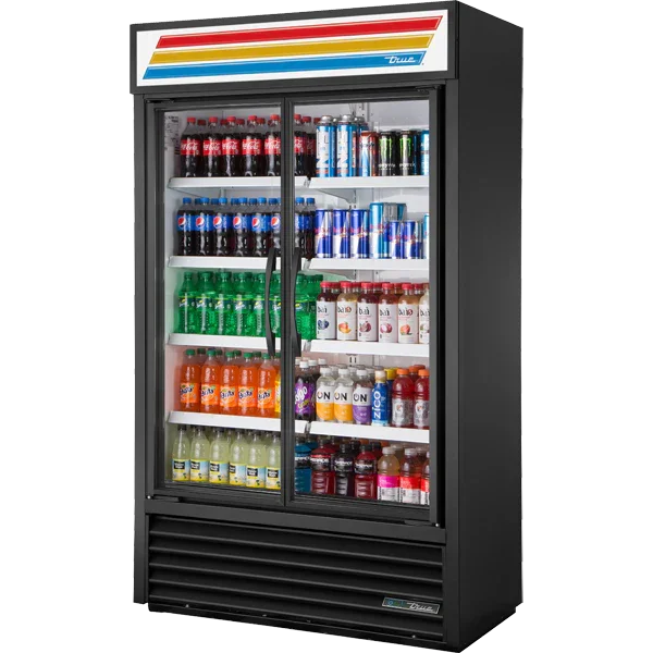 True TVM-48SL-HC~VM01 | 47" 2-Glass Door Slim Line Refrigerated Merchandiser  Bottom Mounted  36.1 cu. ft.