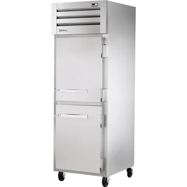 TRUE SPEC SERIES® 28" 2-Solid Half Door Reach-In Heated Cabinet, Stainless Steel Exterior & Stainless Steel and Aluminum Interior | STA1H-2HS